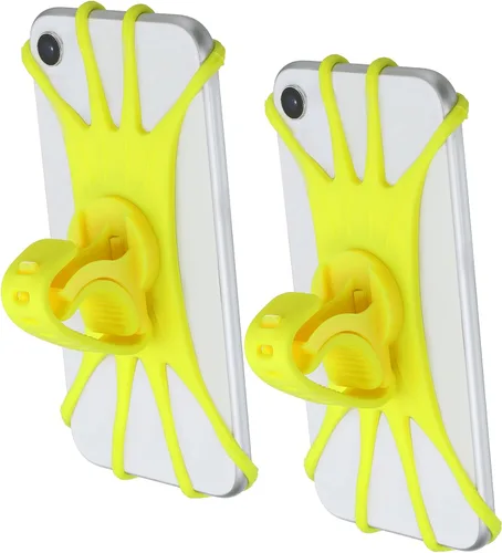 Vista 7 de PATIKIL 2 soportes de teléfono para bicicleta, rotación de 360°, de silicona, para teléfonos de 3 a 6.5 pulgadas, soporte de teléfono ajustable