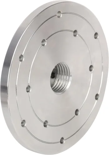 Vista 7 de Placa frontal de torno de madera de 2 pulgadas de acero, placa frontal de portabrocas de máquina de carpintería de husillo de 1 pulgada x 8 TPI