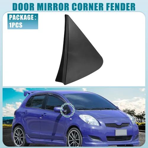Vista 2 de Espejo de puerta delantera derecha Guardabarros de esquina triángulo Recorte No.60117-0D100 Panel de ajuste triangular para Toyota Yaris 2007-2011