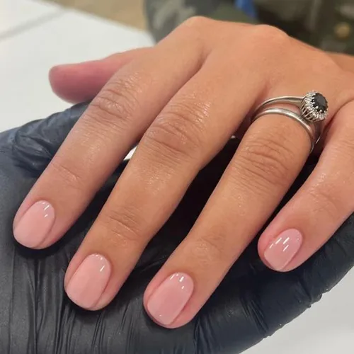 Vista 15 de Uñas postizas cuadradas a presión, uñas postizas cortas de cobertura completa, uñas postizas aurora, uñas acrílicas brillantes con pegamento, uñas 2