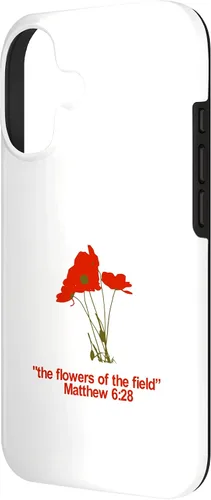 Vista 2 de Look at All The Beautiful Flowers of The Field Matthew 6:28 Case for iPhone 17