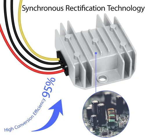 Vista 6 de LeMotech Convertidor DC 12/24V a 5V, 5A 25W, convertidor reductor de voltaje, regulador de voltaje, transformador impermeable IP68 para carro