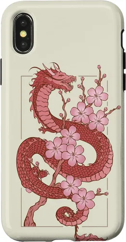 Vista 5 de iPhone 16 Japanese Dragon in Cherry Blossom Case