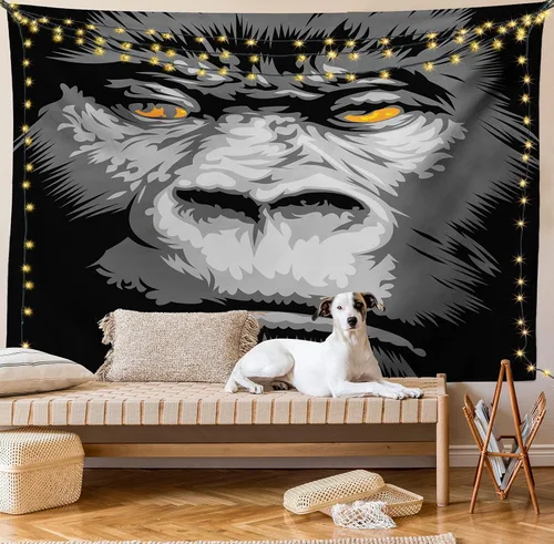 Vista 10 de Ambesonne colección de decoración del hogar, tapices de pared para recámara, sala de estar, recámara, multicolor 2-Verde oscuro Arena Marrón