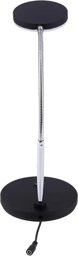 Vista 5 de Bostitch Lámpara de escritorio LED de cuello de cisne de metal, sin parpadeo, cabeza ajustable (VLED1800BK), color negro