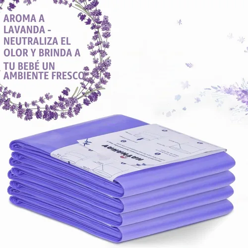 Vista 2 de Bolsas de repuesto para pañales compatibles con el cubo de pañales Dekor Classic, 30% de longitud, soporta hasta 2574 pañales, aroma a lavanda