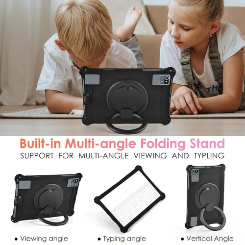 Vista 4 de DETUOSI Funda de silicona para Plimpton PlimPad P60 de 10 pulgadas, funda protectora multiángulo para Moderness MB1001 de 10 pulgadas, Hoozo de 10.1