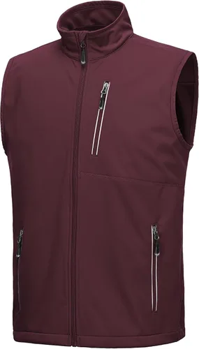 Vista 20 de 33,000ft Chaleco para hombre a prueba de viento y ligero para golf, ropa exterior con bolsillos, chaqueta sin mangas de softshell para correr Verde