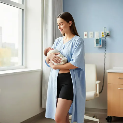 Vista 2 de HANSILK Seamless Mesh Postpartum Underwear C-Section Delivery Post Surgical Recovery Disposable Washable Women's Panties