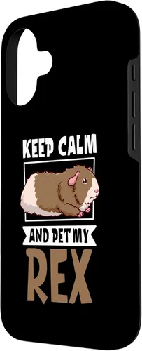 Vista 2 de iPhone 16 Pet my Rex Guinea Pig Case