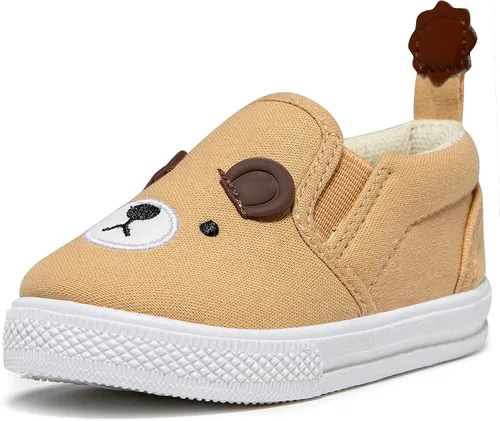Vista 5 de HLMBB Toddler Shoes Unisex Cartoon for Baby Boys Girls Shoes Cute Animal Hard Bottom Canvas Sole Kids Running Walking Sneakers
