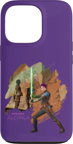 Vista 9 de iPhone 11 Star Wars Ahsoka Part Two Sabine Wren Mural y estuche de sable de luz