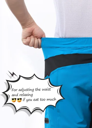 Vista 25 de BERGRISAR Pantalones cortos de ciclismo para hombre, corte holgado, con 6 bolsillos