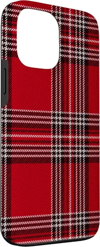 Vista 3 de Funda con diseño de Navidad a cuadros rojos para iPhone 13 Pro Max