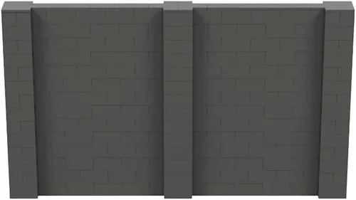 Vista 257 de EverBlock Kit de pared de 5 x 4 pies Bloques de construcción modulares Sistema de pared para edificios, pantallas y estructuras Divisor