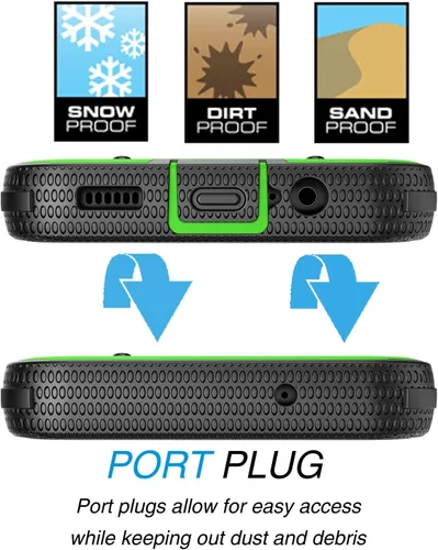 Vista 5 de Tekcoo Funda con clip para Galaxy A14 5G [Tshell] Absorción de golpes [Pantalla integrada] [Cinturón de bloqueo con función atril] Funda de cuerpo