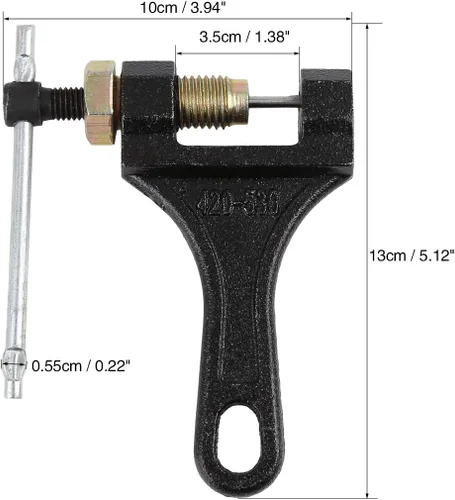 Vista 2 de X AUTOHAUX Herramienta de metal negro para motocicleta Dirt Pit Bike ATV Chain Splitter Cutter Herramienta universal para 420 428 520 525 528 530