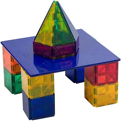 Vista 3 de Playmags Tablero de construcción – Placa de construcción magnética de arranque u otros azulejos magnéticos – Gran adición a cualquier juguete
