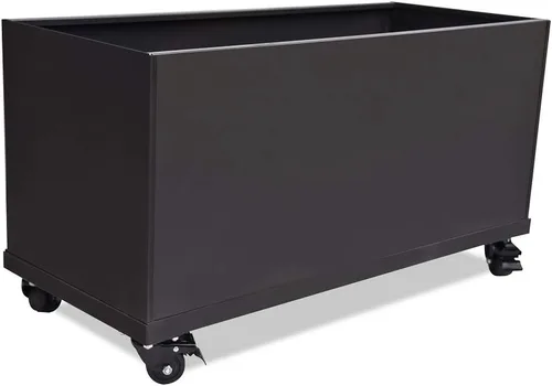 Vista 3 de Nice Planter Canal de aluminio sobre ruedas (16 "X46" X16", Negro)