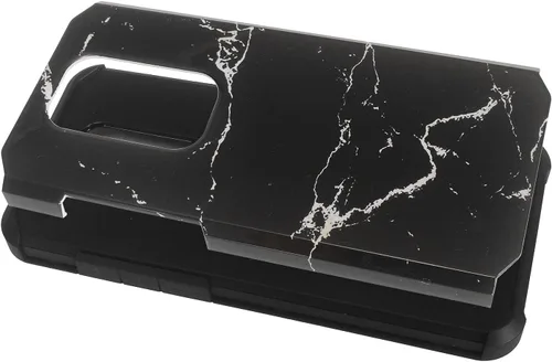 Vista 3 de para Motorola Moto G Play (versión 2021) XT2093 - Funda para teléfono con imagen - AD1 mármol negro