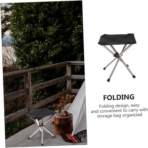 Vista 9 de Portable Folding Stool Outdoor Camping Chair Canopy Lightweight and Foldable