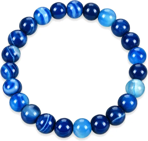 Vista 16 de Colección Cherry Tree - Pulseras de cuentas de gemas para mujeres y hombres, tamaños pequeños, medianos y grandes, cuentas redondas de 8 mm Cuarzo