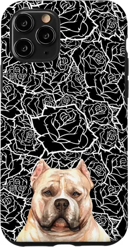 Vista 29 de American Bulldog Bully Dog Rose Flower Black White Pattern Case for iPhone 17
