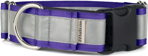 Vista 15 de If It Barks - Collar Martingala reflectante de 1.5 pulgadas con hebilla a presión rápida para perros - Ajustable - Fabricado en Estados Unidos