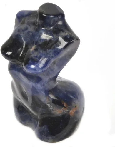 Vista 2 de Justinstones Sodalita - Cristal curativo modelo de diosa tallado a mano, cuerpo femenino, cuarzo, belleza, hogar, oficina, decoración de 2 pulgadas