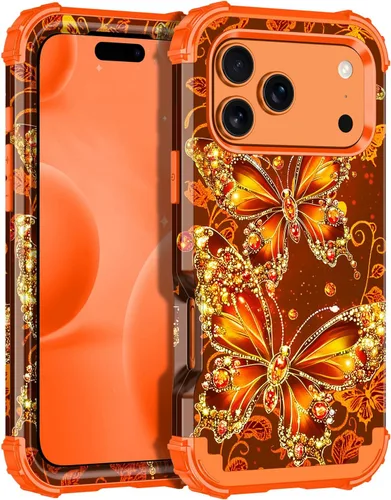 Vista 59 de Miqala Funda para iPhone 12, iPhone 12 Pro, que brilla en la oscuridad, tres capas, resistente a los golpes, protección de plástico duro + funda