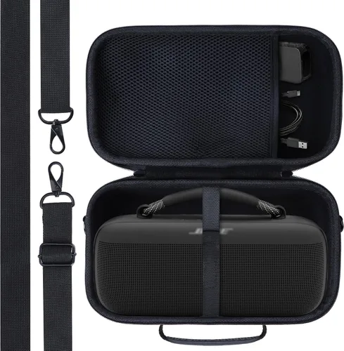 Vista 10 de Lebakort Funda rígida compatible con altavoz portátil Bose SoundLink Max, funda azul piedra Caja azul piedra