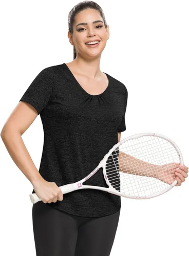 Vista 26 de MISS FORTUNE Active Wear Yoga Top Cool Dry Workout Shirt Ropa de ejercicio