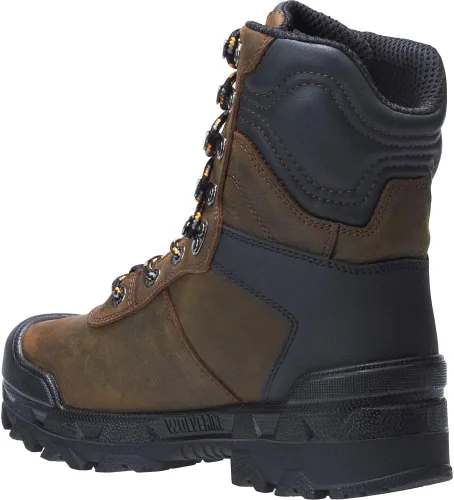 Vista 7 de Wolverine Warrior, hombre, marrón, punta comp, EH, Mt, WP, bota de 8 pulgadas, Marrón