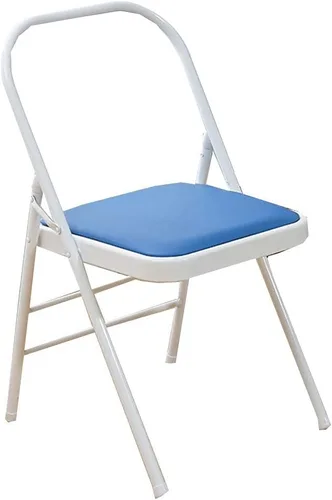 Vista 11 de Folding Chairs Muebles plegable respaldo silla cómodo simple acolchado marco de metal ahorro de espacio de almacenamiento