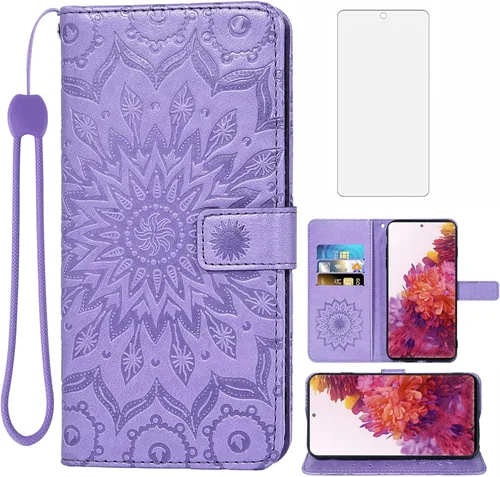 Vista 10 de Funda de teléfono para Samsung Galaxy S20 FE Gaxaly S 20 FE 5G UW 6.5 pulgadas con protector de pantalla de vidrio templado, cubierta delgada