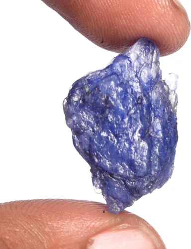 Vista 3 de gemhub Zafiro azul certificado, 14.40 quilates, zafiro azul natural, cristal curativo, gema de zafiro áspero DP-594, Gema, azul
