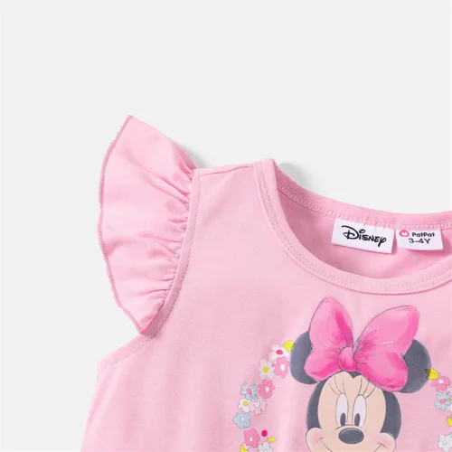 Vista 4 de Disney Mickey and Friends - Vestido de Minnie Mouse para niña pequeña, vestido de Minnie Mouse, vestido de Minnie Vestido de verano de 3M-5Y