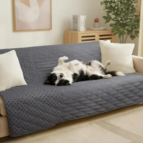 Vista 35 de Luciphia Funda de sofá 100% impermeable para perros, antideslizante, protector de sofá para mascotas, tapete para sofá, cachorro y gatos, con parte