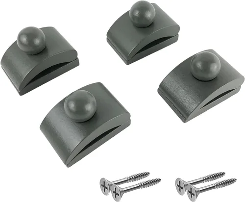 Vista 8 de Precision Quilting Tools Classy Clamps - Perchas de madera – 4 clips grandes (madera negra) y tornillos para colgar y exhibir edredones, tapices