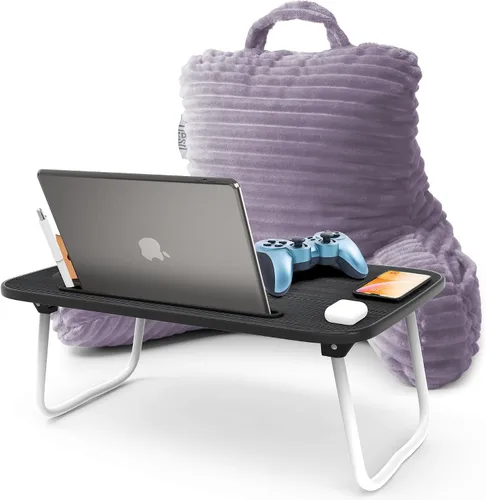 Vista 50 de Nestl Almohada de lectura para niños y adolescentes con espuma viscoelástica triturada, almohadas de respaldo de felpa de corte lujoso para leer
