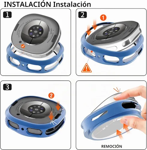 Vista 7 de RICHONE - Funda protectora de pantalla compatible con Samsung Galaxy Watch9/8 de 1.575 pulgadas, cubierta protectora de TPU suave, accesorios 10