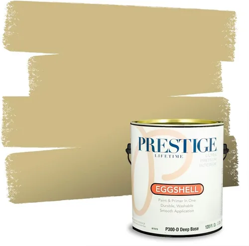 Vista 44 de PRESTIGE Pinturas de pintura exterior e imprimación en uno, 1 galón, plano, combinación comparable de Benjamin Moore* Manzanilla*
