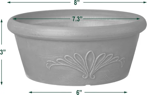 Vista 4 de Arcadia Garden Products PSW TA20C Bandeja Compuesta de Plástico/Piedra/Madera para Bulbos – Sin Orificio de Drenaje (Perforable), 8"x3", Chocolate
