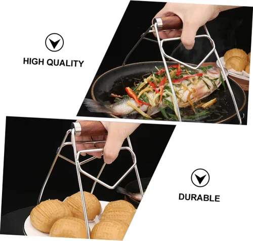Vista 8 de Abrazadera de tazón de acero inoxidable para platos con clip escaldado, herramienta de cocina para comidas calientes y cuencos