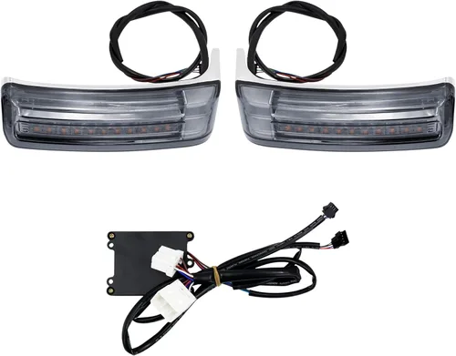 Vista 8 de Luz LED para alforja para motocicleta, luz trasera de freno para Harley Touring Street Electra Glide Road Glide King Ultra Limited CVO 1997-2013