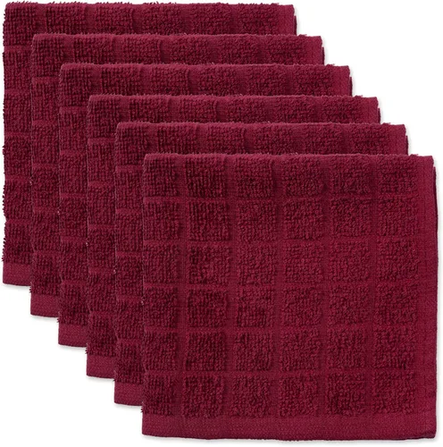 Vista 10 de DII Basic Terry Collection - Juego de paños de cocina sólidos para ventana, 12 x 12, aguacate, 6