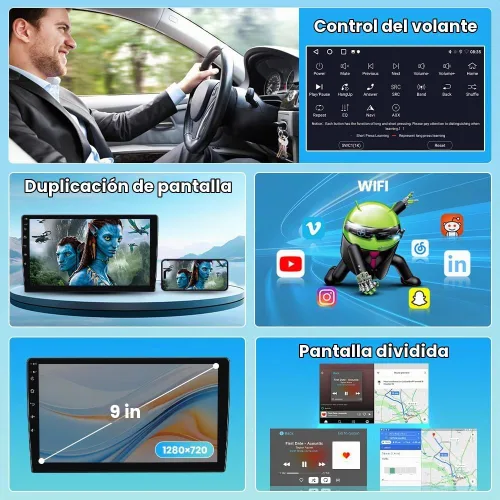 Vista 7 de Radio Android para Ford F150 2009-2012 0nly ajuste manual AC