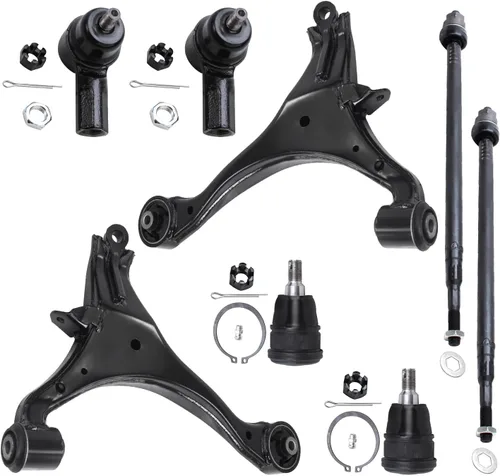 Vista 211 de Detroit Axle - Kit de brazos de control de extremo de 8 piezas para Toyota 2001-2003 Highlander 2002-2003 Camry Lexus ES300, 2 conjuntos de brazos