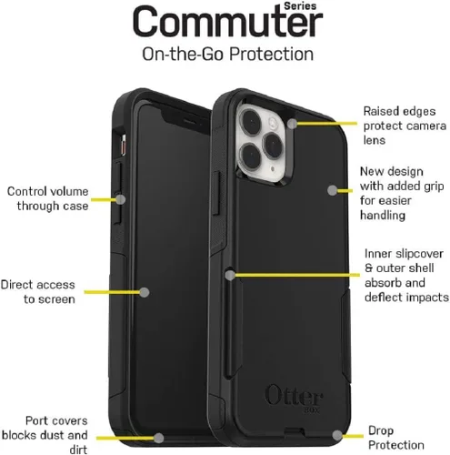 Vista 8 de OtterBox Commuter Series - Funda para iPhone 11 Pro Max (solamente), embalaje no minorista, a medida (azul)