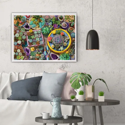 Vista 3 de Anatolian Puzzle - Cacti Pots, rompecabezas de 1000 piezas, 1122, multicolor